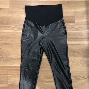 Gap Maternity leather leggings